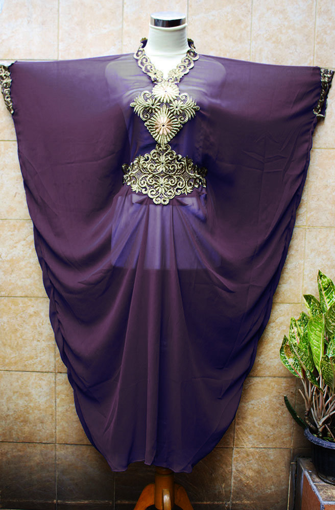 dark purple and gold dress